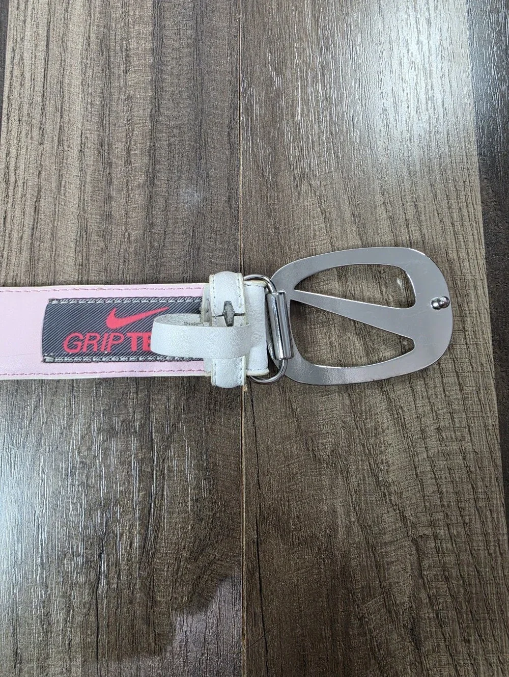 Nike Golf Grip Tech Leather Belt Sporty Chic Country Club Preppy Activewear. M